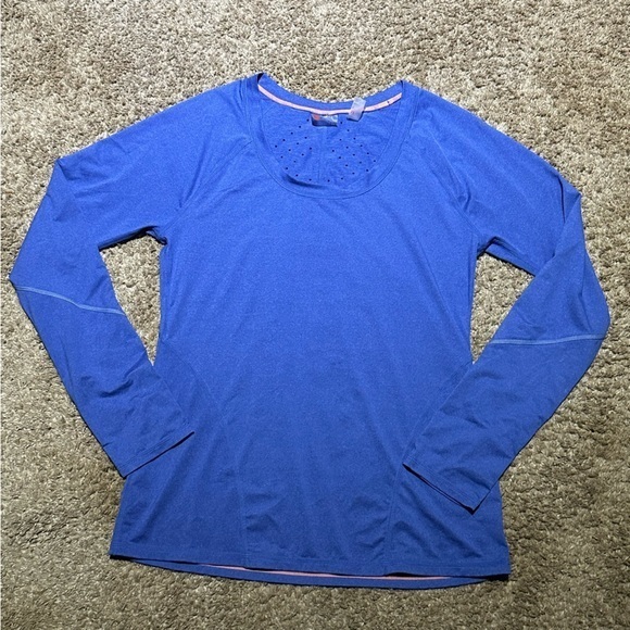 Zella periwinkle purple long sleeve athletic medium top BG - Picture 1 of 3